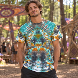 Batik/Tie-dye t-shirt man maat L